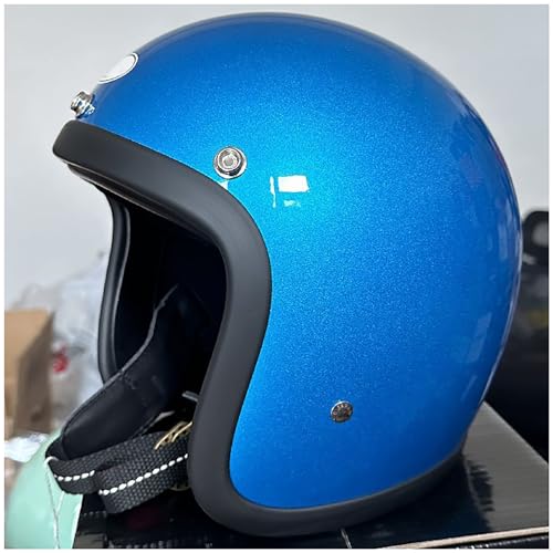 RCGNR Motorrad Open Face Helm ECE Zertifiziert Vintage Roller Helm Damen Herren Retro Halbhelm Small Body Helm Moped-Helm Jet-Helm für Cruiser Motobike,Blau,L RCGNR Motorrad Open Face Helm ECE Zertifiziert Vintage Roller Helm Damen Herren Retro Halbhelm Small Body Helm Moped-Helm Jet-Helm für Cruiser Motobike,Blau,L von RCGNR