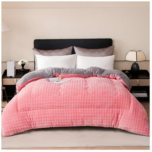 RCGNR Winterdecke, Dicke Steppdecke Aus Lammwolle, Dicke Steppdecke, Dickes Lamm Kaschmir-Bettdecke FüR Den Winter, Schwere Decken FüR Doppelbetten, Warm PlüSch Winterdecke D, 150x200cm/3.5KG von RCGNR