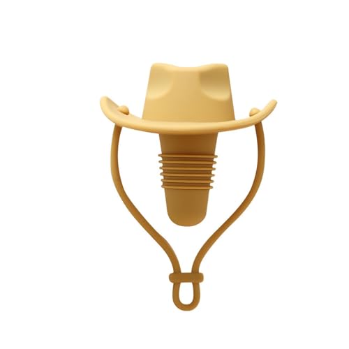 RCGOFOLLOW Süßer Cowboyhut Weinverschluss für Weinkenner, Silicagel Champagner Weinflaschenverschluss, süßer Cowboyhut, A von RCGOFOLLOW
