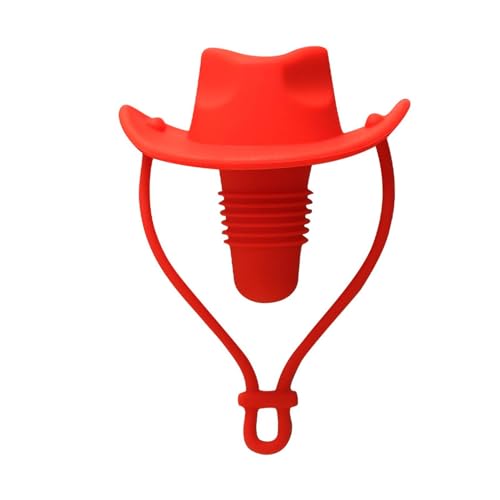 RCGOFOLLOW Süßer Cowboyhut Weinverschluss für Weinkenner, Silicagel Champagner Weinflaschenverschluss, süßer Cowboyhut, B von RCGOFOLLOW