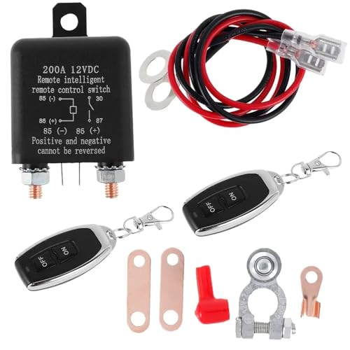 12V Switch Relay Fernbedienungssteuerung Trennungs -Schnitt -Isolator mit 2 Fernbedienungen Anti -Theft -Schalter, die mit Automobil- und Meeresanwendungen kompatibel sind(A) von RCGtnnesa