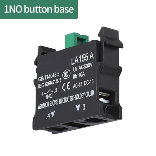 22 mm wasserdichte LED -Druckknopfschalter Momentan Reset Selbstverriegelung 12V 24 V 220 V 10A 1NO -Netzschalter kompatibel mit Steuerplatten und elektrischen Geräten(Keine Basis) von RCGtnnesa