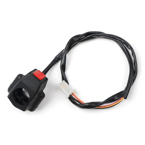22mm ATV -Motorrad Startstop -Schaltschalttaste Lenbarsteuerung kompatibel mit den meisten Motorrädern Quads und Dual Sport Bikes Horn Kill Off -Funktion(Flameout rot) von RCGtnnesa