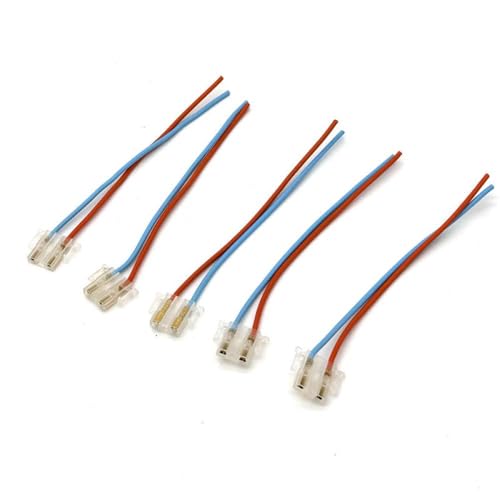 5pcs Motorradschalteranschlüsse für Starthorndrehung Bellstrahl 2 Pin 3Pin 4Pin 120 mm kompatibel mit Moped Scooter Electrical Liring(2Pin) von RCGtnnesa