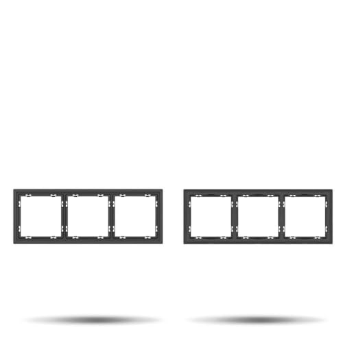 Button Switch -Modul der BSEED E -Serie mit USB -Portwandmontage Lichtschalter Kunststoffrahmenkombination kompatibel mit Telefonladegerät und elektrischen Sockeln Schwarz(Dreifachrahmen) von RCGtnnesa