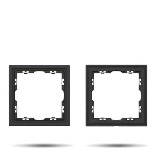 Button Switch -Modul der BSEED E -Serie mit USB -Portwandmontage Lichtschalter Kunststoffrahmenkombination kompatibel mit Telefonladegerät und elektrischen Sockeln Schwarz(Einzelrahmen) von RCGtnnesa