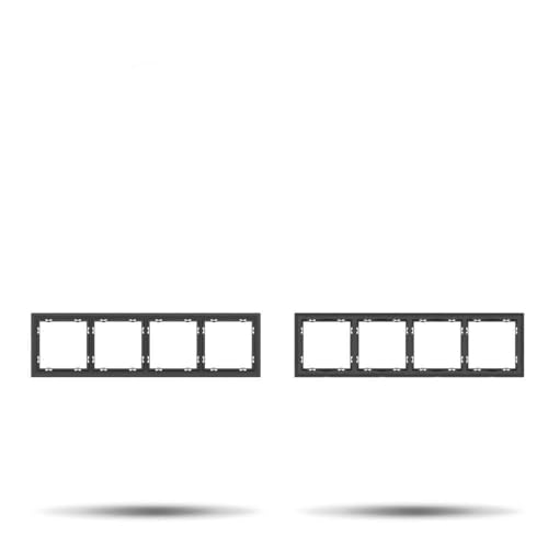 Button Switch -Modul der BSEED E -Serie mit USB -Portwandmontage Lichtschalter Kunststoffrahmenkombination kompatibel mit Telefonladegerät und elektrischen Sockeln Schwarz(Vierfachrahmen) von RCGtnnesa