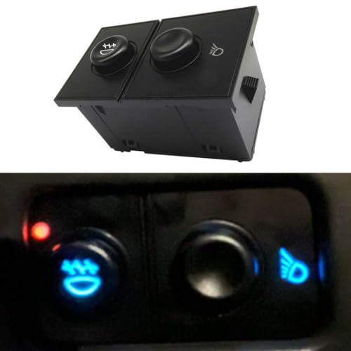 Scheinwerfer Nebel Lampenschalter Steuerknopf kompatibel mit Escalade Ext ESV und Avalanche Silverado Sierra Models 15143597(Lampenschalter) von RCGtnnesa