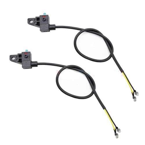 Universal Motorrad E-Bike Scooter Bremslichtschalter kompatibel mit der rechten und linken Vorderbremsstopp-Leuchtsysteme Drücken Sie die Taste Bremsleitungsdrähte(Links 2pcs) von RCGtnnesa