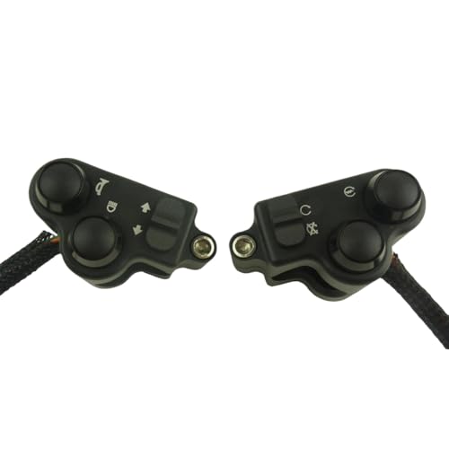 Universeller Motorrad -Lenker -Steuerungsschalter für Cafe -Rennfahrer Bobber Chopper Vintage Bike Turn Horn Start Killknopf kompatibel mit den meisten Lenker(Typ a) von RCGtnnesa