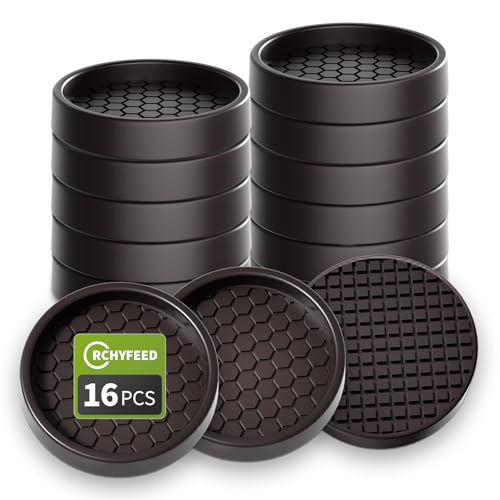 RCHYFEED Füße Protector Pad, 16 Stück Möbelgleiter 5cm, Antirutsch Pads für Möbelrollen, Ideal Anti-rutsch Gummi, Ideal für Fliesenböden, Antirutschpads für Möbel & Gegenstände (Braun Rund) RCHYFEED Füße Protector Pad, 16 Stück Möbelgleiter 5cm, Antirutsch Pads für Möbelrollen, Ideal Anti-rutsch Gummi, Ideal für Fliesenböden, Antirutschpads für Möbel & Gegenstände (Braun Rund) von RCHYFEED