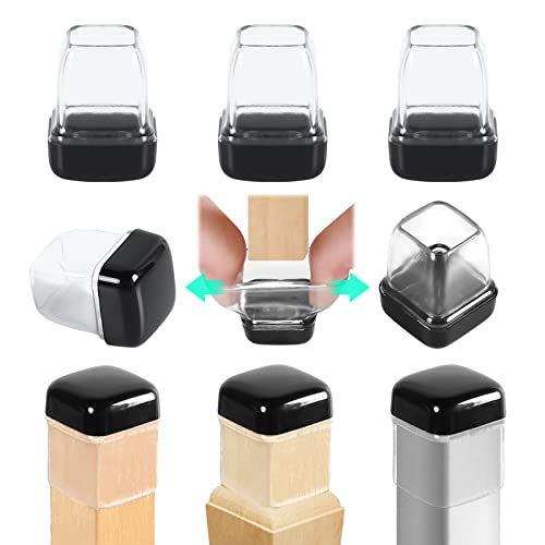 RCHYFEED 15-19mm Stuhlbeinkappen für Teppich Stuhlbeingleiter, 24STK Silikon 0,75 Zoll Schutzkappen für Stuhlbeine Tischbeine Stumm Kratzfest, Stuhlbeinschoner Möbelbeinkappen Teflongleiter für Stühle von RCHYFEED