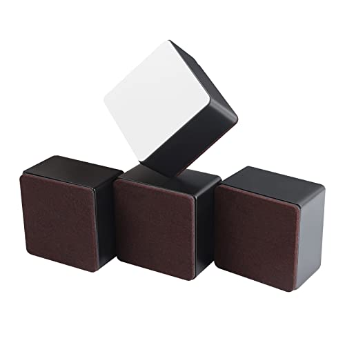 RCHYFEED 2'' Möbelerhöhung 5 cm aus Karbonstahl, Selbstklebend Betterhöher Betterhöhung, 8cm Breit,Möbelerhöher Tischerhöher Sofaerhöher Eckig Rund, Fügt 50 mm Höhe zu Möbelfüße, 3,15'' im Durchmesser von RCHYFEED