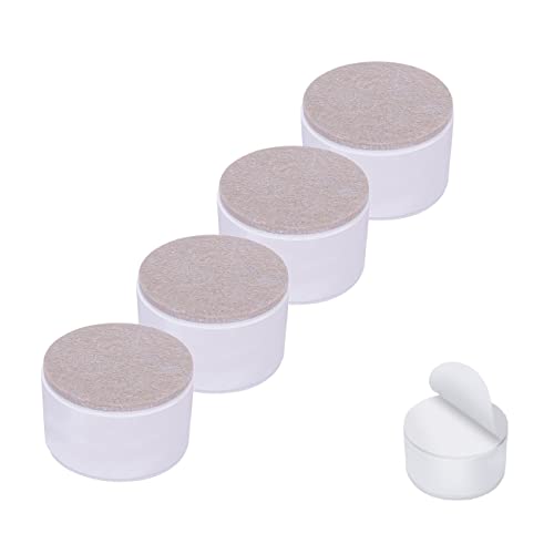 RCHYFEED 2 Zoll Möbelerhöhung aus Karbonstahl, Selbstklebend Betthöher, Tischerhöher, Sofaerhöher, 2.4 Zoll im Durchmesser, Möbelerhöher Betterhöher Fügt 5 cm Höhe zu Möbelfüße, Unterstützt 10000 PFD von RCHYFEED