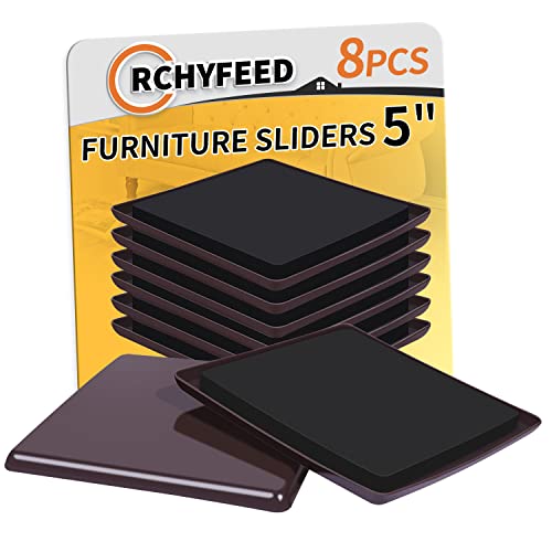 RCHYFEED 8 Stück Möbelgleiter Kunststoff 5 Zoll für Teppich, Teflongleiter 12,7 CM, Möbelgleiter Teflon für Schwere Möbel Bewegen auf Holzboden und Teppichböden Leise, Möbelschieber Kratzfest, Braun RCHYFEED 8 Stück Möbelgleiter Kunststoff 5 Zoll für Teppich, Teflongleiter 12,7 CM, Möbelgleiter Teflon für Schwere Möbel Bewegen auf Holzboden und Teppichböden Leise, Möbelschieber Kratzfest, Braun von RCHYFEED
