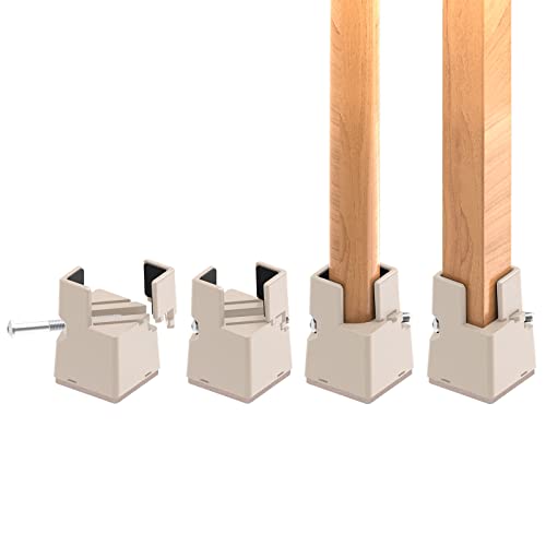RCHYFEED Verstellbare Betterhöhung Möbelerhöhung 5cm mit Schraubklemme, Beige Betterhöher 2 Zoll Schwerlast Stuhlerhöhungen, 4 Stück Möbelerhöher für 0,8-1,6'' Breite Quadrat & Runde Stuhlbein Beige RCHYFEED Verstellbare Betterhöhung Möbelerhöhung 5cm mit Schraubklemme, Beige Betterhöher 2 Zoll Schwerlast Stuhlerhöhungen, 4 Stück Möbelerhöher für 0,8-1,6'' Breite Quadrat & Runde Stuhlbein Beige von RCHYFEED