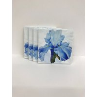 Blue Iris Stone Untersetzer - 4Er-Set von RCHowardArtist