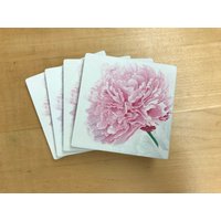 Pink Peony Stone Untersetzer - 4Er-Set von RCHowardArtist