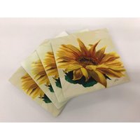 Sunflower Stone Untersetzer - 4Er-Set Sunflower Stone Untersetzer - 4Er-Set von RCHowardArtist