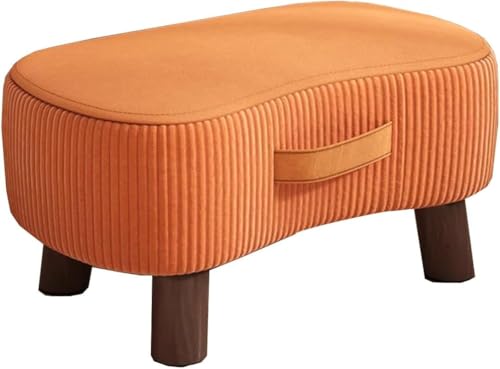 RCJCQSR Kleiner Fußhocker, Nachttisch, Tritthocker, rechteckige Fußstütze mit Holzbeinen, kleiner rechteckiger Hocker, Fußstütze für Couch, Wohnzimmer, Schlafzimmer, Terrasse von RCJCQSR