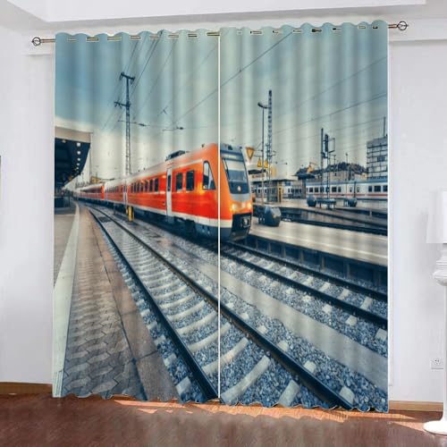 RCKLCY Vorhänge Blickdicht Fußball 3D Fahrender Zug Verdunklungsvorhänge mit Ösen Express Zug Verdunkelung svorhang 2er Set Microfaser Gardinen Wohnzimmer Modern Größe:2 x B91 x H214 cm RCKLCY Vorhänge Blickdicht Fußball 3D Fahrender Zug Verdunklungsvorhänge mit Ösen Express Zug Verdunkelung svorhang 2er Set Microfaser Gardinen Wohnzimmer Modern Größe:2 x B91 x H214 cm von RCKLCY