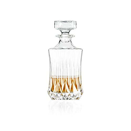 RCR 51526020106 Adagio 750ml wine und whisky vino und whisky karaffe, Whiskey Decanter Bar Set, Geschenke für Männer und Frauen, Glas Flasche Zubehör für Gin, Rum, Scotch, Likör, Bourbon, Wodka von RCR Cristalleria Italiana