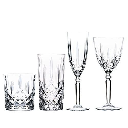 RCR Kristall Orchestra Glasschliffglas - Weingläser, Sektgläser, Whisky Tumblers und Longdrinkgläser - 24pc Set von RCR