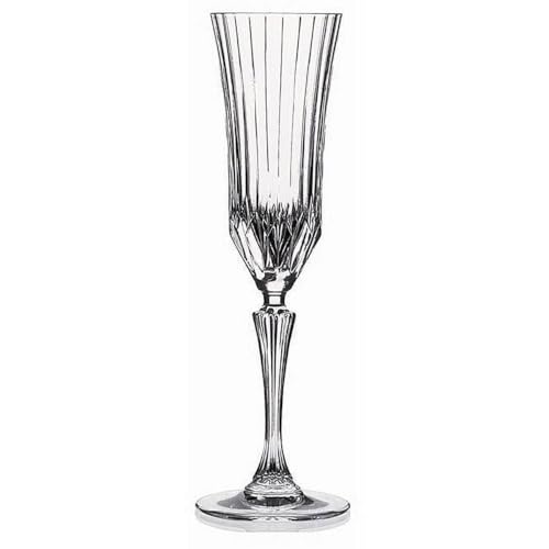 RCR 25948020106 Adagio Sektgläser aus Luxion-Kristall, 6er-Set, Perfekt Für Jungvermählte Und Hausbesitzer, Champagner/Sekt, Hochzeiten Und Feiern, Durchsichtig von RCR