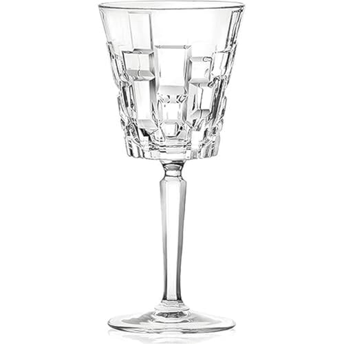 RCR 27435020006 Etna Weingläser 6er Set, Kristallglas, einzigartiges und modernes Design, Geschenk für neue Hausbesitzer, Geburtstage, Anlässe, für Rot- und Weißwein, 280 ml von RCR
