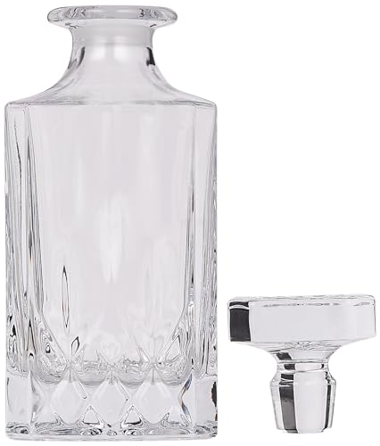 RCR 51520020006 Eckiger Opera Whisky-/Weindekanter aus Luxion-Kristall, Glas, Karaffe von RCR