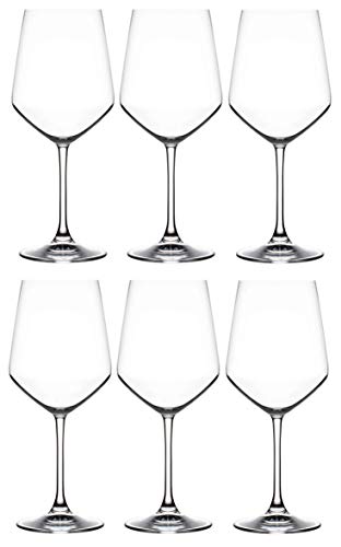 RCR Cristalleria Italiana Aria Collection Weinglas-Set, 6-teilig, Universum Wine (510 ml) von RCR