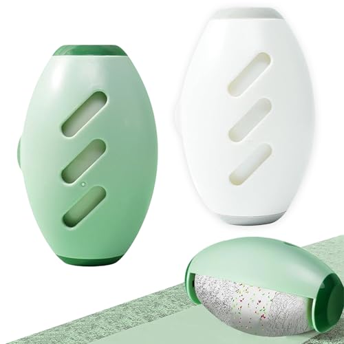 2 Stück Waschbarer tragbarer Aufkleber, Tierhaarentferner Fusselrolle, Kompakt Tragbar Fusselroller, Wiederverwendbare Fusselrollen, Waschbare klebrige Gel Fusselrolle Ball, für Kleidung von RCYHCY
