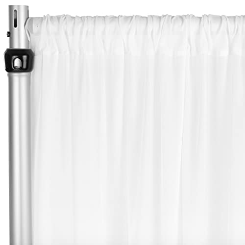 RCZ Decor Chiffon-Vorhang, 3,6 x 147,3 cm, Weiß, 1 Stück von CV Linens