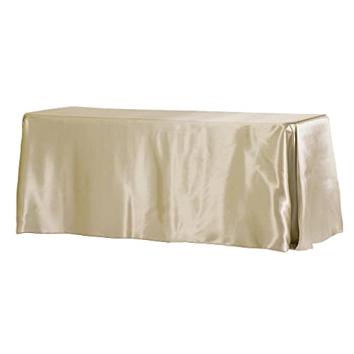 RCZ Décor Satin-Tischdecke, 228,6 x 335,3 cm, Taupe, rechteckig, 1 Stück. von RCZ Décor