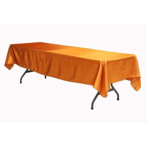 RCZ Décor Satin Tischdecke | 1 Stück | Burnt Orange | Rechteckig - 2 m x 3 m von RCZ Décor