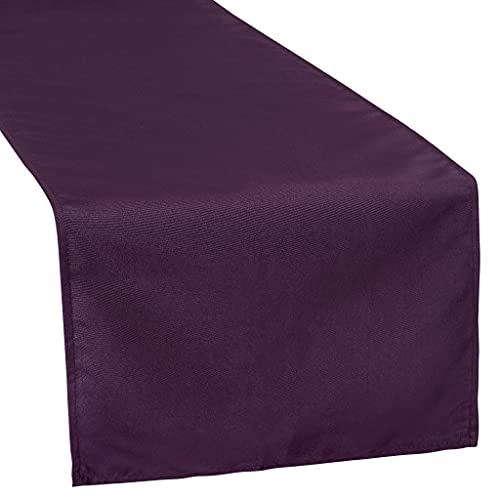 Tischläufer aus Polyester, 274,3 x 33 cm, Aubergine/Pflaume, 1 Stück von RCZ Décor