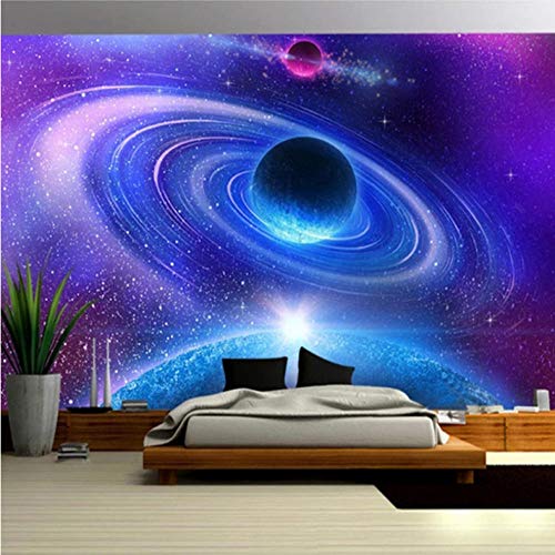 Fototapete 3D Galaxie, Universum Vlies Tapete Moderne Wandtapete Wandbild Hintergrundbild Wanddeko für Wohnzimmer Schlafzimmer Küche Büro Flur Dekoration 200CMx140CM von RDCHY