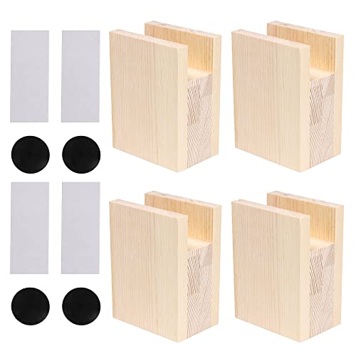 RDEXP 10 x 7 x 13,5 cm Nutbreite 4 cm Holztisch Bett Riser Lift Möbel Bein Heber Füße bis zu 10 cm Hebebühne 4 Stück von RDEXP