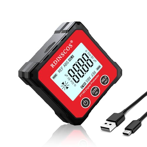 Digitaler LCD Winkelmesser Neigungsmesser Wasserwaage Inklinometer Magnetfuss Winkelmesswerkzeug Mini Bevel Box mit Display Flip Funktion für Zimmermann, Zuhause von RDINSCOS