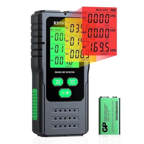 EMF-Messgerät Strahlungsdetektor Digitaler Elektromagnetische Felder Handgehaltener EF/MF/RF Elektromagnetische Strahlung Messgerät mit LCD EMF-Inspektionen von RDINSCOS