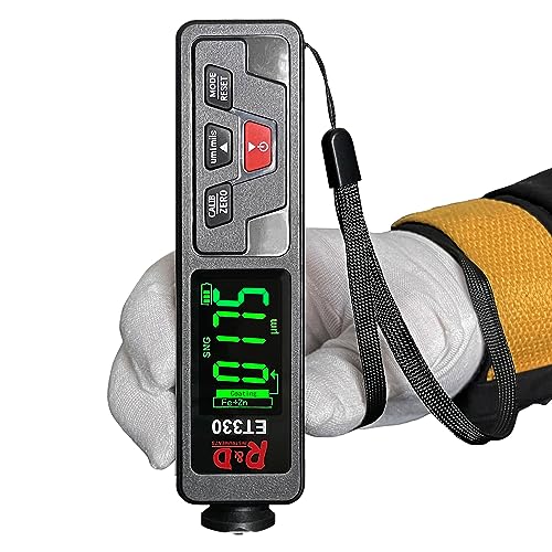 Schichtdickenmessgerät Lackdickenmessgerät für Auto Handheld Lackmesser ackmesser Farbtiefenmesser mit LCD-Display (ET330) von RDINSCOS