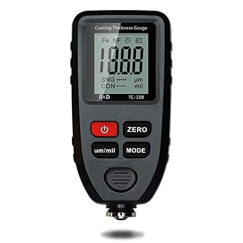 Lackschichtdickenmessgerät RDINSCOS Autolack Lackmessgerät auto Car Karosserie Schichtdickenmessgerät 0-1300μm LCD Display Für Eisen Aluminium von RDINSCOS