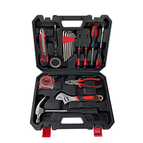 RDM TOOLS QUALITY 70062 Werkzeugkoffer 19-teilig, rot/schwarz, 29x22x8 cm von RDM TOOLS QUALITY