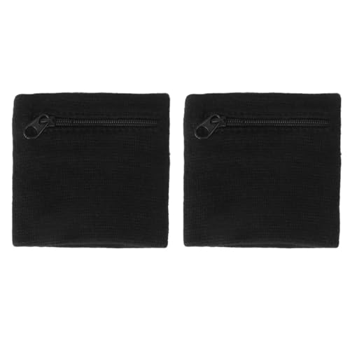 RDNKVB 2pcs Armbänder Sportarmbänder schweißabsorbierende Armbänder mit praktischer Reißverschlusstasche für Damen und Herren von RDNKVB