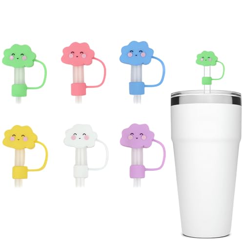 RDNKVB 6 pcs Strohhalmabdeckungen für Stanley Cup, Strohhalmspitzenabdeckungen kompatibel mit Stanley 30&40 Oz Becher, wiederverwendbare Silikonstrohhalmspitzen für 0.4 inch/10mm Strohhalme von RDNKVB