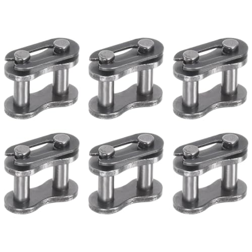 RDNKVB Silber Chain Master Link für Motorrad 50cc 70cc 90cc 110cc 125cc ATV Quad 4 Wheeler Pocket Bike,6 Stück Kettenglieder, Stahllegierung Robust Hauptglied 428 von RDNKVB