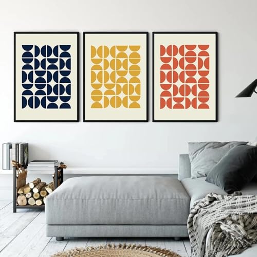 RDRDtbtr Orange-gelbe Halbkreis-Grafik auf Leinwand abstrakte Wand Bilder Mid-Century Modern Poster Kunstdrucke Bild Wohnzimmer Heimdekoration 50 x 70 x 3 cm ungerahmt RDRDtbtr Orange-gelbe Halbkreis-Grafik auf Leinwand abstrakte Wand Bilder Mid-Century Modern Poster Kunstdrucke Bild Wohnzimmer Heimdekoration 50 x 70 x 3 cm ungerahmt von RDRDtbtr