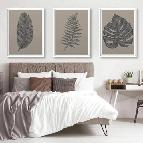 RDRDtbtr Tropische graue botanische Blätter Poster und Kunstdrucke Leinwandgemälde Retro-Wand Bilder Bild für Galerie Wohnzimmer Heimdekoration 40 x 60 cm x 3 ungerahmt RDRDtbtr Tropische graue botanische Blätter Poster und Kunstdrucke Leinwandgemälde Retro-Wand Bilder Bild für Galerie Wohnzimmer Heimdekoration 40 x 60 cm x 3 ungerahmt von RDRDtbtr