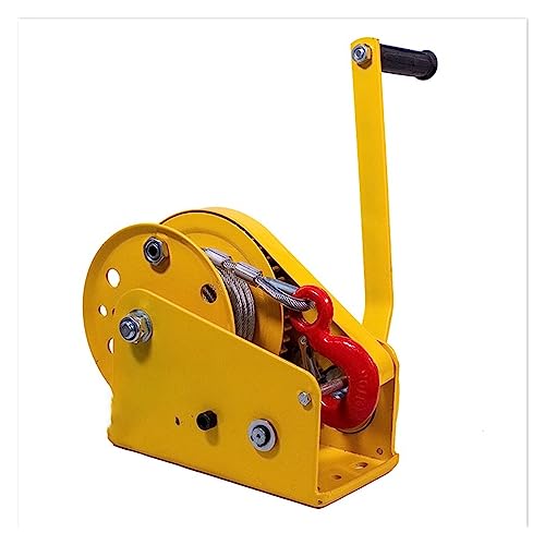 Elektrische Winde, Manuelle Winde, 1200 LBS Zwei-Wege-Selbstsperrvorrichtung Kleine manuelle Winde Mini-Drahtseilwinde mit Haken Automatische Bremse Manuelle Kranhebewerkzeuge(1200LBS Bearing) von RDVXI