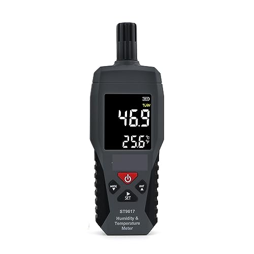 Feuchtigkeitsmesser, Digitales Luftfeuchtigkeits-Hygrometer, Temperaturmessgerät, hohe Genauigkeit, Farb-LCD-Display, Detektor, Messgerät, Tester -10–50 °C Feuchtigkeitsmesser, Digitales Luftfeuchtigkeits-Hygrometer, Temperaturmessgerät, hohe Genauigkeit, Farb-LCD-Display, Detektor, Messgerät, Tester -10–50 °C von RDVXI